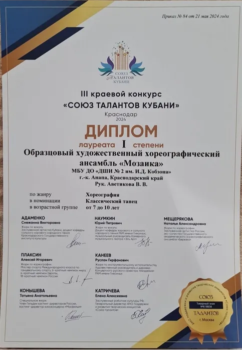 "СОЮЗ ТАЛАНТОВ КУБАНИ -2024"