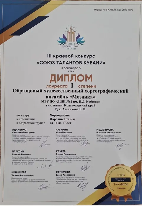 "СОЮЗ ТАЛАНТОВ КУБАНИ -2024"